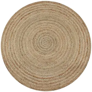 Berkfield Area Rug Braided Jute 90 cm Round