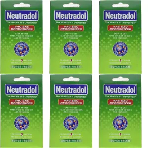 Neutradol Vac Deodorizer Super Fresh Green (N1) (Pack of 6)