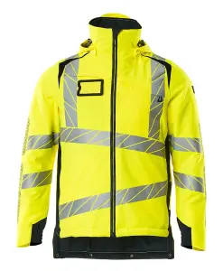 Mascot Accelerate Safe Lightweight Winter Jacket with CLIMascot - Hi-Vis Yellow/Dark Navy   (X Large)