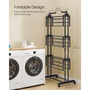 Metal Gullwing Drying Rack Black