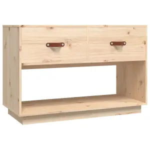 Berkfield TV Cabinet 90x40x60 cm Solid Wood Pine