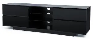 Centurion Supports Avitus Gloss Black with 4-Black Drawers and 2 Shelves up to 65" LED, LCD, Plasma TV Stand