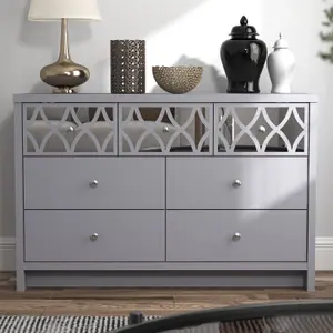 GFW Arianna 3+4 Drawer Chest Cool Grey