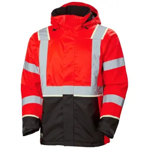 Helly Hansen Workwear Uc-Me Winter Jacket (Hi Vis Red/Ebony)  (Medium)