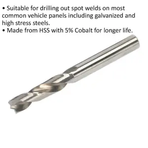 High-Performance HSS Cobalt Spot Weld Drill Bit for Vehicle Panel Repair - 80mm x 8mm