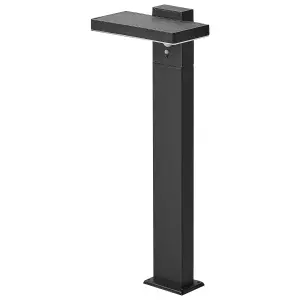 Solar Outdoor LED Bollard Lamp Black POPLAR