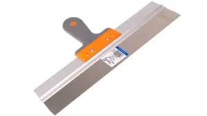 Toolty Filling Taping Spatula with Rubber Handle on Aluminium Profile 450/60mm Stainless Steel for Plastering Finishing Rendering