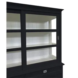 Stiles Display Cabinet Grey Anthracite