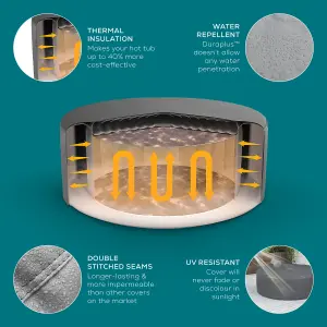 Lay-Z-Spa Grey Circular Hot tub Spa cover (Dia) 170cm