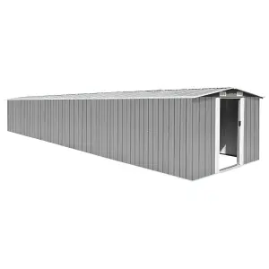 Berkfield Garden Shed Grey 257x779x181 cm Galvanised steel