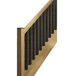 New York Black Metal Rectangular Stair and Landing Spindle - 16 Pack Traditional Products LTD