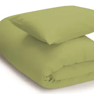 Belledorm Easycare Percale Duvet Cover Olive (Single)