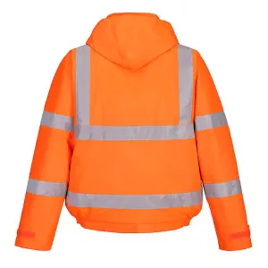 Portwest S463 Hi-Vis Winter Bomber Jacket - Orange - Large