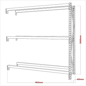 Sealey Tyre Rack Extension Two Level 200kg Capacity Per Level STR600E