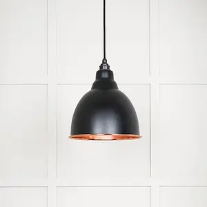 Smooth Copper Brindley Pendant in Elan Black