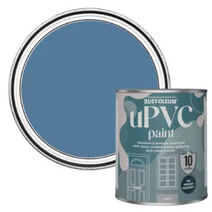 Rust-Oleum Blue Silk Satin UPVC Paint 750ml