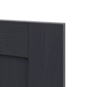 Alpinia Matt midnight navy wood effect Shaker Appliance Cabinet door (W)600mm (H)687mm (T)18mm