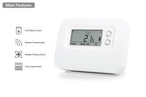 Wireless Programmable Thermostat Replacement for Honeywell CM927 CM921 CM727  Central Heating Programmer Boiler Plus Compliant