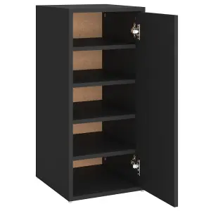 Berkfield Shoe Cabinet Black 32x35x70 cm Engineered Wood