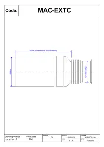 McAlpine MAC-EXTC Adjustable Length Straight Extension MACFIT WC Connector