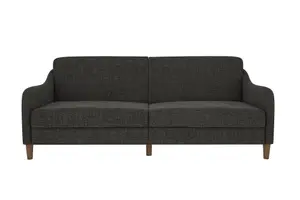 Jasper coil 3-seater Sofa Bed in grey fabric