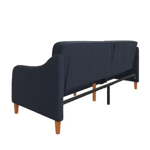 Jasper coil 3-seater Sofa Bed in navy fabric