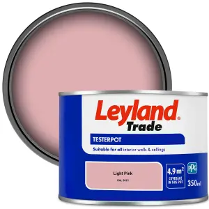 Leyland Trade Vinyl Matt Walls & Ceilings Emulsion Paint Light Pink (RAL 3015) 350ml Tester