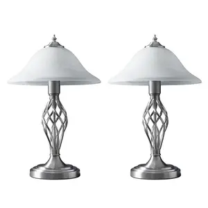 Mancia Metal Table Lamp (Set of 2) Chrome / No