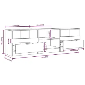 Berkfield TV Cabinet Sonoma Oak 150x33.5x45 cm Engineered Wood