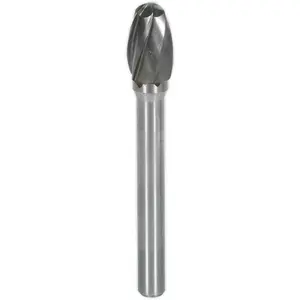 10mm Tungsten Carbide Rotary Burr Bit - Coarse Arc Round Nose Engraving Tool for Metal and Plastic Cutting