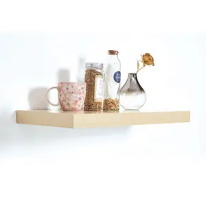 Shelf Depot Maple Floating Shelf (L)600mm (D)230mm, Pack of 2