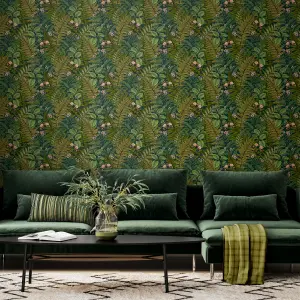 Hoopla Walls Wild Ferns Forest Mix Smooth Matt Wallpaper