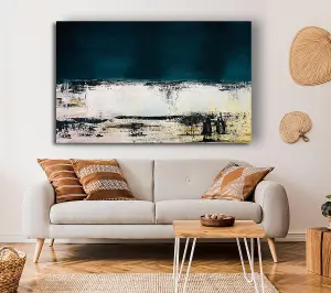 Two Town Distressed Canvas Print Wall Art - Medium 20 x 32 Inches