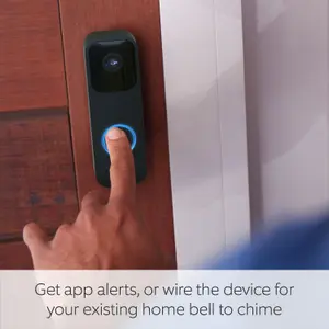 Blink Black Wireless Video doorbell with homebase