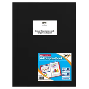 Tiger A4 Flexi Display Book Black (40 Pockets)