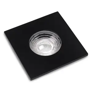 10 PACK - Matt Black GU10 Square Fire Rated Downlight - IP65 - SE Home