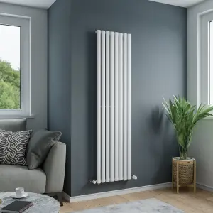 Agadon Solo Designer Oval Tube Radiator 1800 x 480 mm White