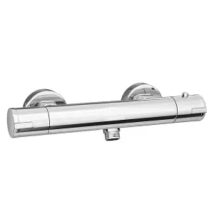 Nes Home Round Thermostatic Bar Shower Valve Chrome