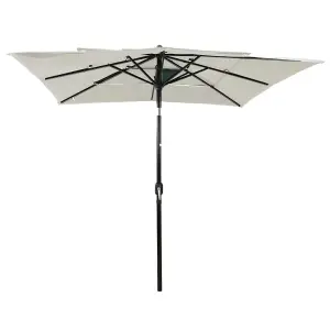 Berkfield 3-Tier Parasol with Aluminium Pole Sand 2.5x2.5 m