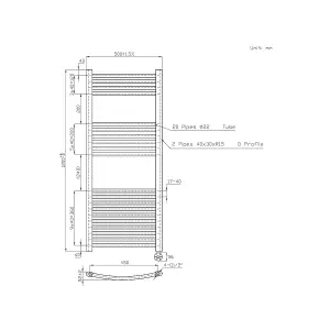 Right Radiators Prefilled Thermostatic Electric Heated Towel Rail Curved Ladder Warmer Rads - Chrome 1200x500 mm