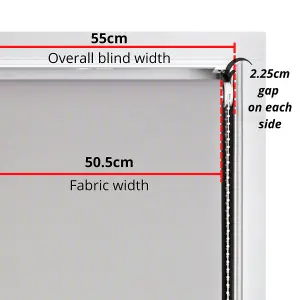 Furnished Daylight Roller Blind with Square Eyelets - Trimmable White, 55cm x 210cm