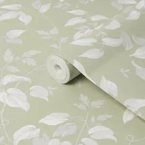 Next Trail flower Green Smooth Wallpaper Sample