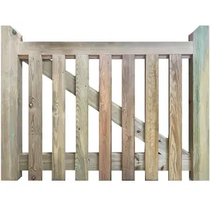 Redwood Salcombe Gate Single - 2.4m Wide x 1.2m High - Left Hand Hung