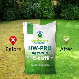 GardenersDream 15kg HARD-WEARING PREMIUM TOUGH BACK GARDEN LAWN GRASS SEED