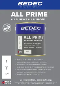 Bedec All Prime Paint - White - 750ml