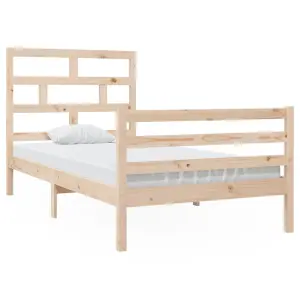 Berkfield Bed Frame Solid Wood Pine 100x200 cm