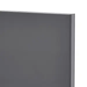 GoodHome Stevia Gloss anthracite Slab Cabinet door (H)715mm (T)18mm