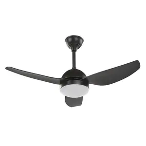 Ayverie 114cm Ceiling Fan with Light Kit Black