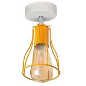 Luminosa Tube Semi Flush Light White, Orange 10cm