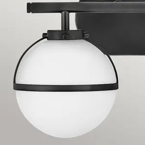 Luminosa Hinkley Hollis Bathroom Wall Lamp Black, IP44